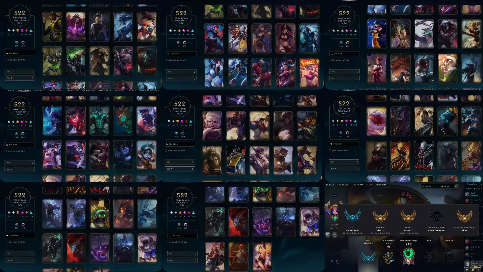 Ảnh LOL  522 SKIN NEO PAX JAX CHAMP THRESH THIẾU 3 SKIN THRESH